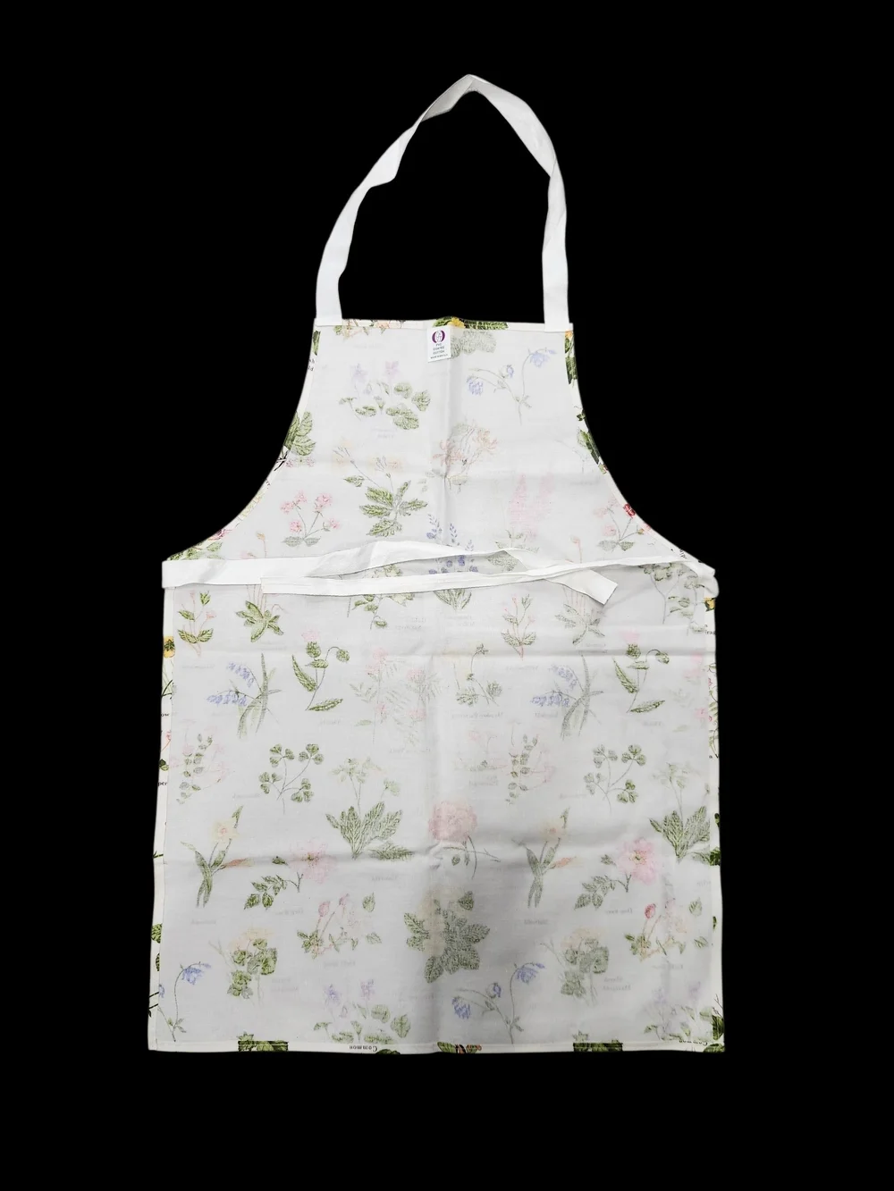 VINTAGE Botanical Cottagecore NWOT Wildflower Oilcloth Apron